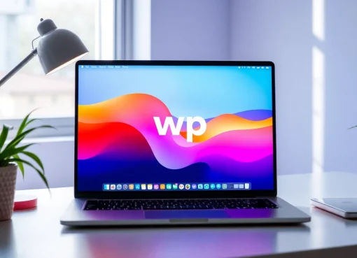 Experience efficient document creation with the wps中文版 interface on a sleek laptop in a cozy workspace.