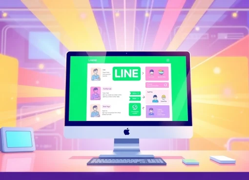 Using line下载電腦版 on a computer screen with user-friendly interface and engaging visuals.